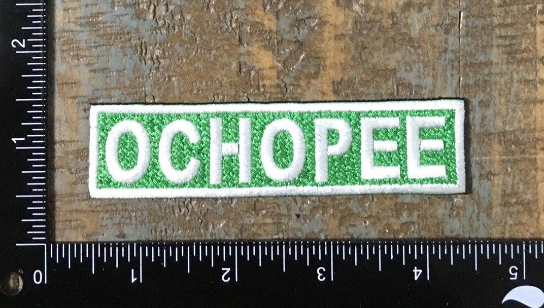Vintage OCHOPEE Florida Travel Souvenir Embroidered Iron-On Patch