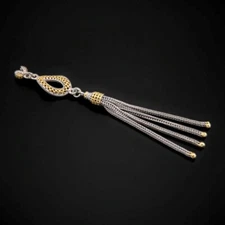 Special Partially Gold Plated 925 silver Metal tassel for make Tasbih 710607