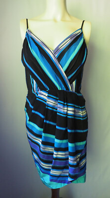 yumi kim silk mini dress Yumi Kim Silk V-neck Black Floral Short Dress Size S W/ Pockets! Worn once!