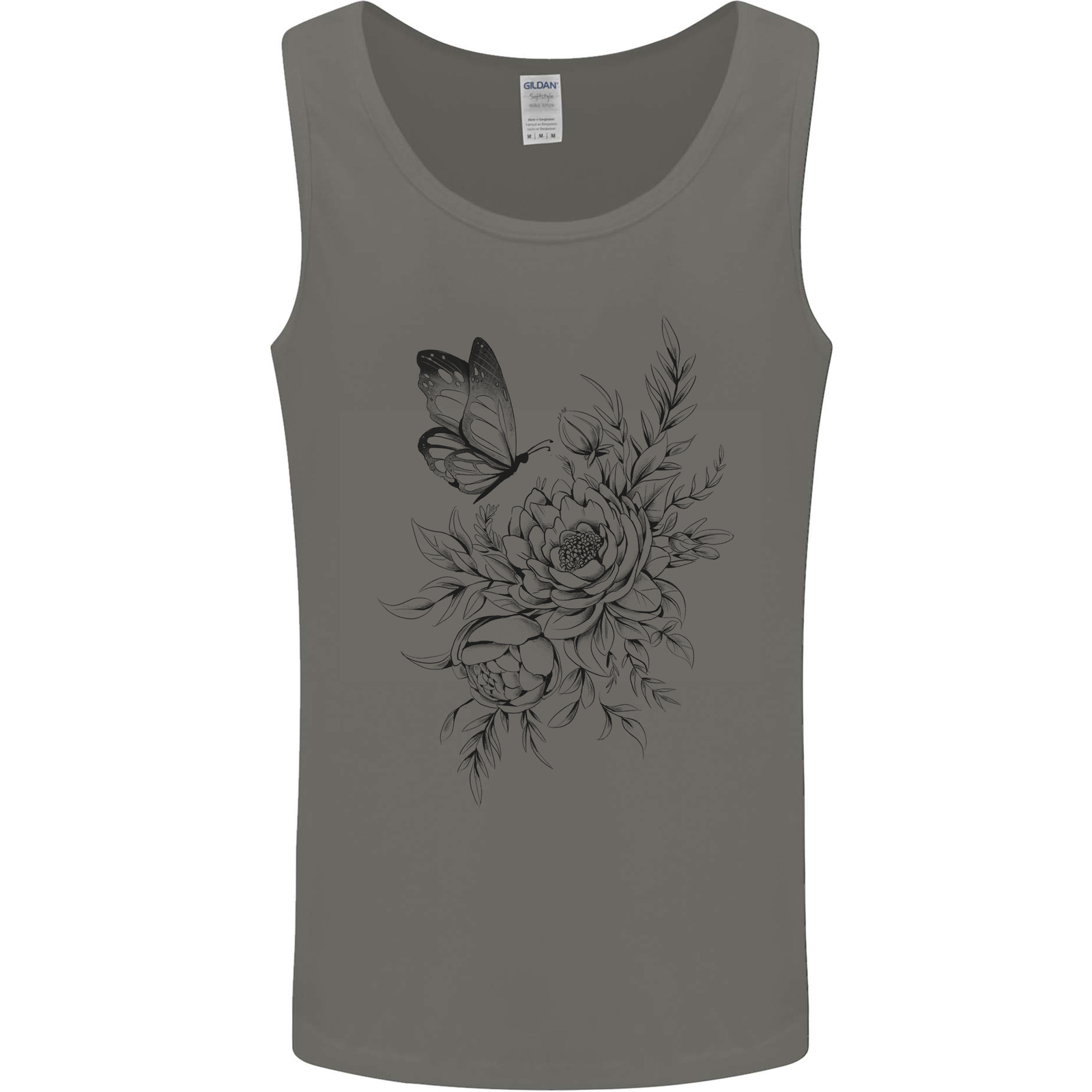 Butterfly & Flowers Mens Vest Tank Top