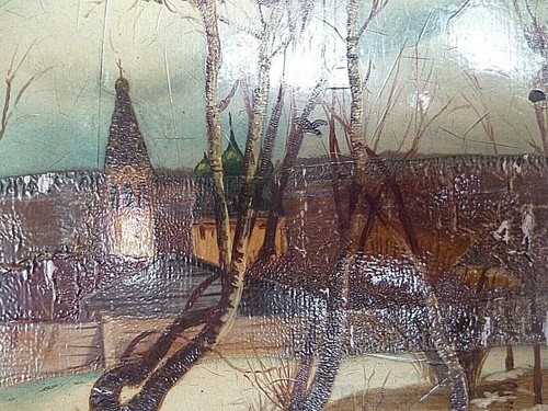 ANTICA SCATOLA DI MINIATURA RUSSA FEDOSKINO - Foto 6 di 9