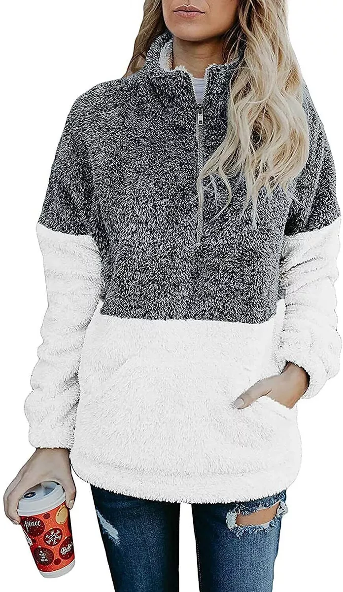 Quarter zip shop fluffy fleece