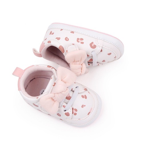 Newborn Baby Girl Soft Sole Pram Shoes Infant Toddler PreWalkers Sneakers 0-18M - Picture 3 of 12