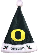 OREGON DUCKS PLUSH EMBROIDERED SANTA CHRISTMAS HOLIDAY HAT FREE SHIP
