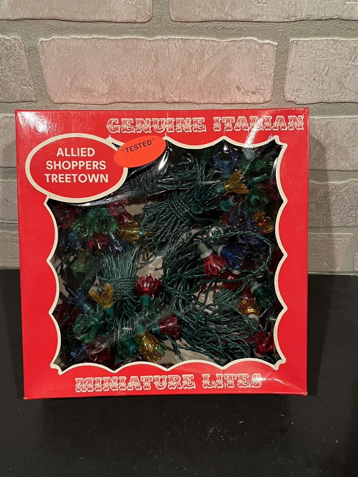 4 Sets Vintage Italian Christmas Lights with Mini Petal Reflectors Non