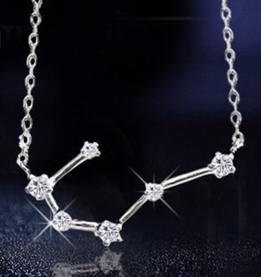 KX Collier Krebs Sternenkonstellation Sternzeichen Halskette versilbert