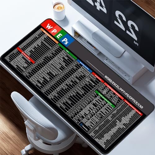 Excel shortcut keys mouse pad large mouse pad for pc office