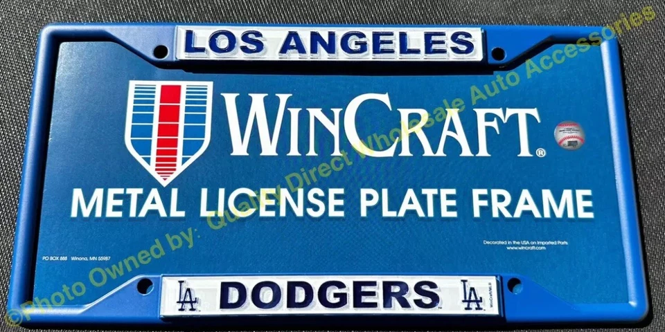 METAL LA DODGERS ✅ AUTÉNTICO AUTO Marco de matrícula Los Ángeles MEJOR REGALO 🎁 Foto 3 de 3