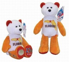 Limited Treasures Florida State Quarter Coin Bear Stuff Plush Quarter Bear 9  