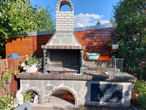 Bildhübscher Steingrill Grillkamin Naturstein  0,90x0.76m auch ohne Verblendung! - Bild 8 von 19