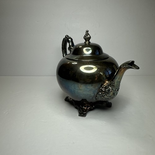 Vtg Silver Plated Teapot Wm. A Roger’s Footed - Picture 9 of 23