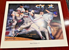 1998 ROGER CLEMENS CY YOUNG AWARD COMMEMORATIVE ART PRINT/ LIMITED EDITION 20X16