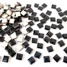 200 Pieces Square Mosaic Tiles for Crafts Bulk, 12mm Stained Ceramic Mosaic P...