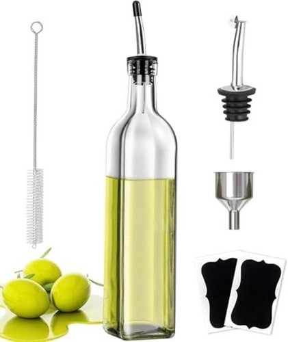Showvigor Premium Olive Oil Bottle Glass, 500ML Vinegar  Assorted styles 