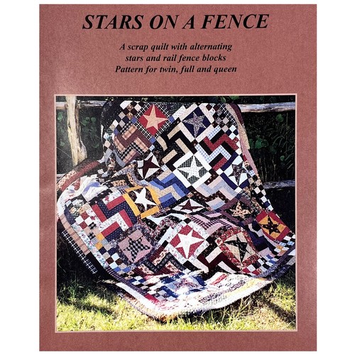 Stars on a Fence Quilt PATTERN #FPQ02 Front Porch Quilts, Makes Twin-Queen Sizes - Picture 2 of 4