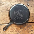 Vintage GRISWOLD Cast Iron SKILLET Frying Pan # 6 LARGE BLOCK LOGO - Ironspoon
