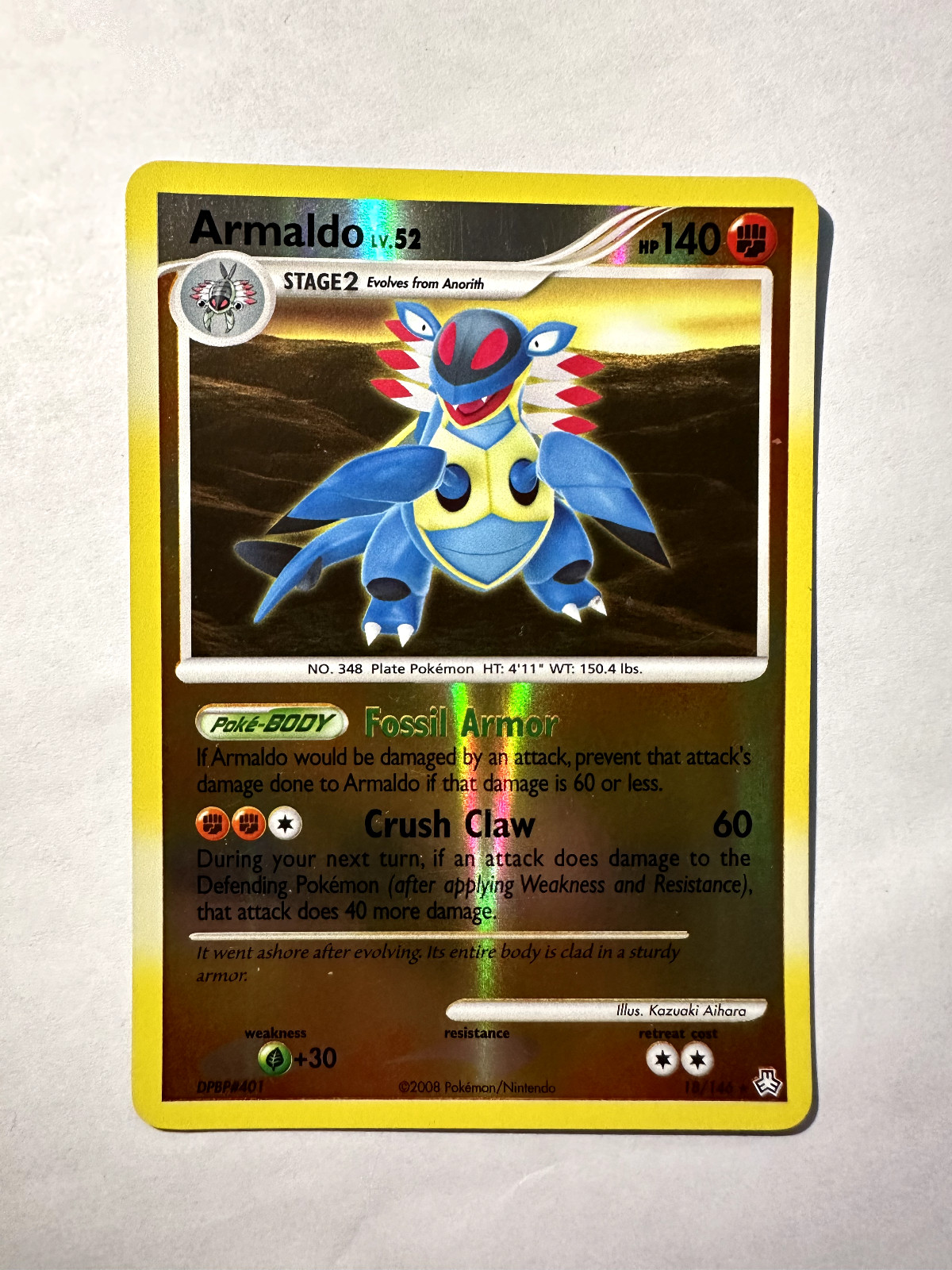 Armaldo 18/146 Legends Awakened Reverse Holo foil NM