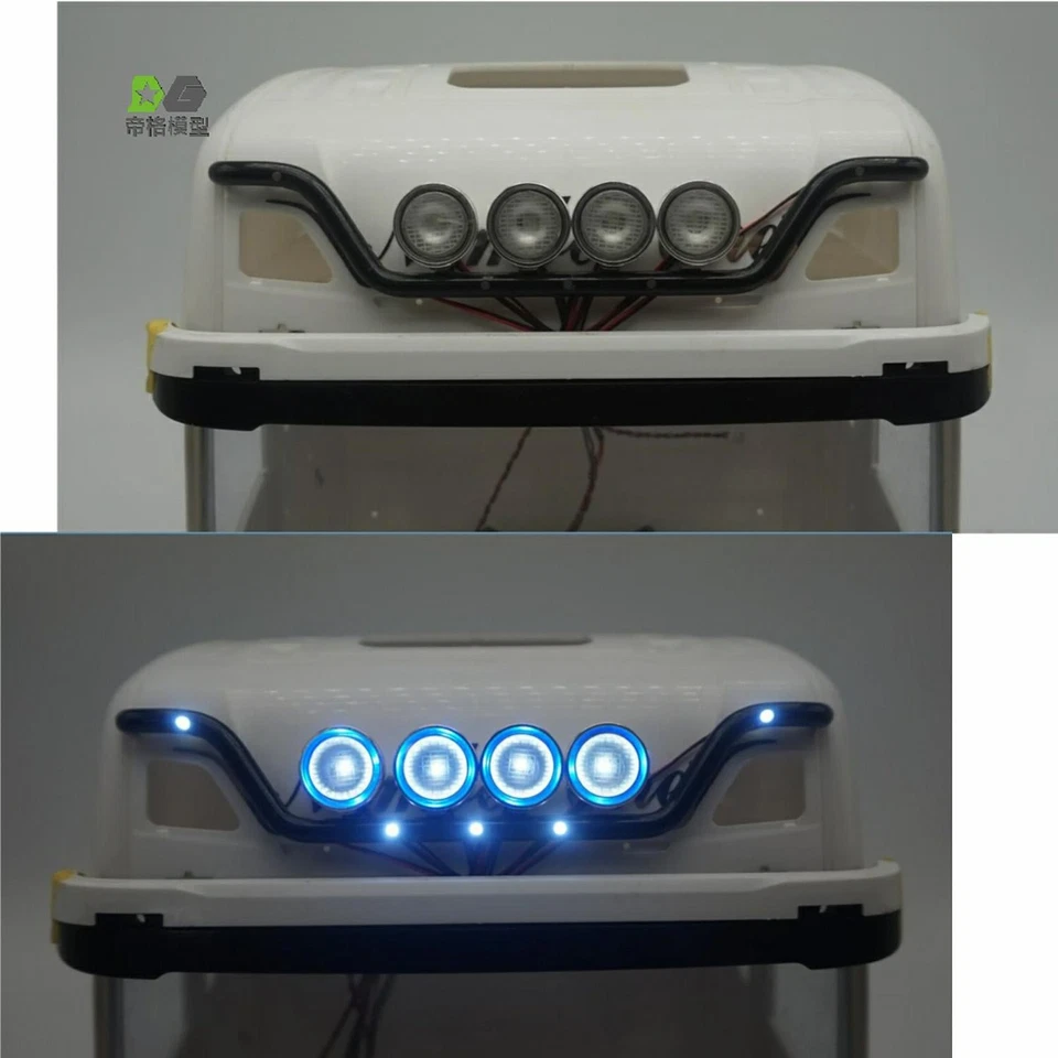 LED-Leuchtbalken Kabine Aluminium für56371 56323 770S 1/14 RC Tractor Truck Car - Bild 2 von 4