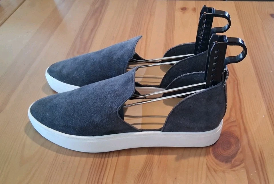 Dolce Vita Mujer Skyla Tenis Sin Cordones D'Orsay Gris Gamuza Talla 6M Cebada Usadas! Foto 2 de 4