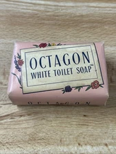RARE Vintage Octagon White Toilet Soap - COLGATE And Palmolive Peet Co. For Body