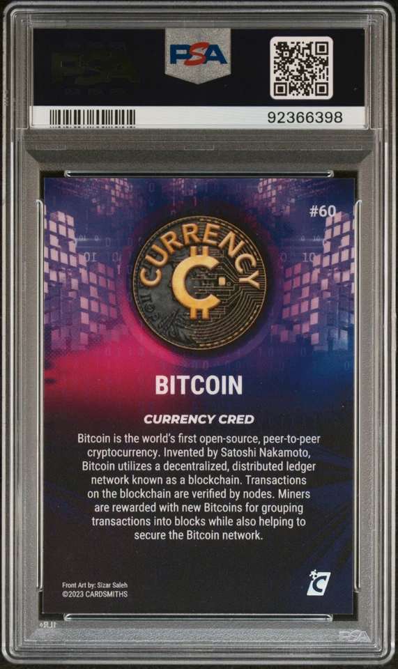 PSA 10 2023 Cardsmiths Currency Series 2 #60 Bitcoin Crystal HOT - Image 2 of 2