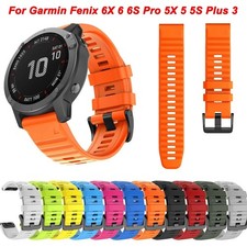 For Garmin Fenix 3 5X 6 Pro 6X 7 7X Sapphire Quickfit Silicone Watch Band Strap