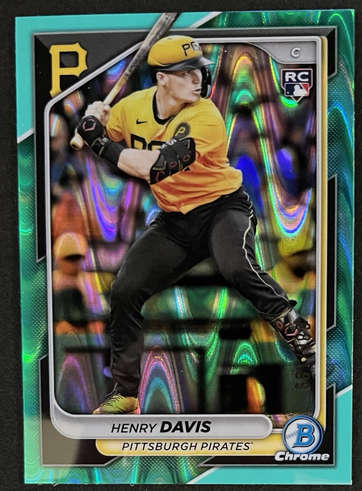 2024 Bowman Chrome Henry Davis #7 Aqua RayWave Refractor RC /199