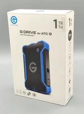 LOT of 2 G-Technology 1TB G-DRIVE ev ATC with Thunderbolt/ All-Terrain Portable