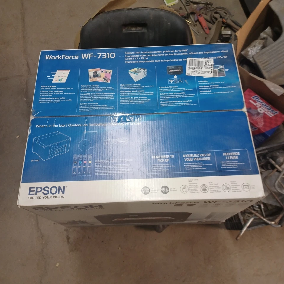 Epson Workforce Pro WF-7310 Wireless Color Inkjet Printer Wide Format 13" x 19" - Image 3 of 4