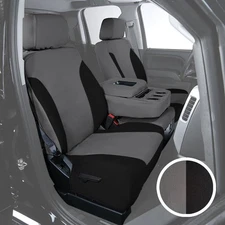 Saddleman 048157-81 Canvas 2nd Row Charcoal w Black Custom Seat Covers
