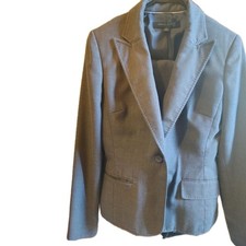 Anne Klein Gray Solid Women's Regular Pant Suit 2 Piece Set Size 2