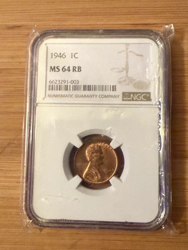 1946 P Lincoln Cent NGC MS64RB