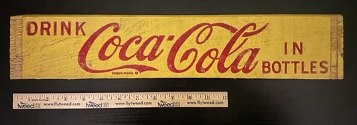 Yellow Coca-Cola Vintage 1960s Wooden Crate Panel - New Never Used