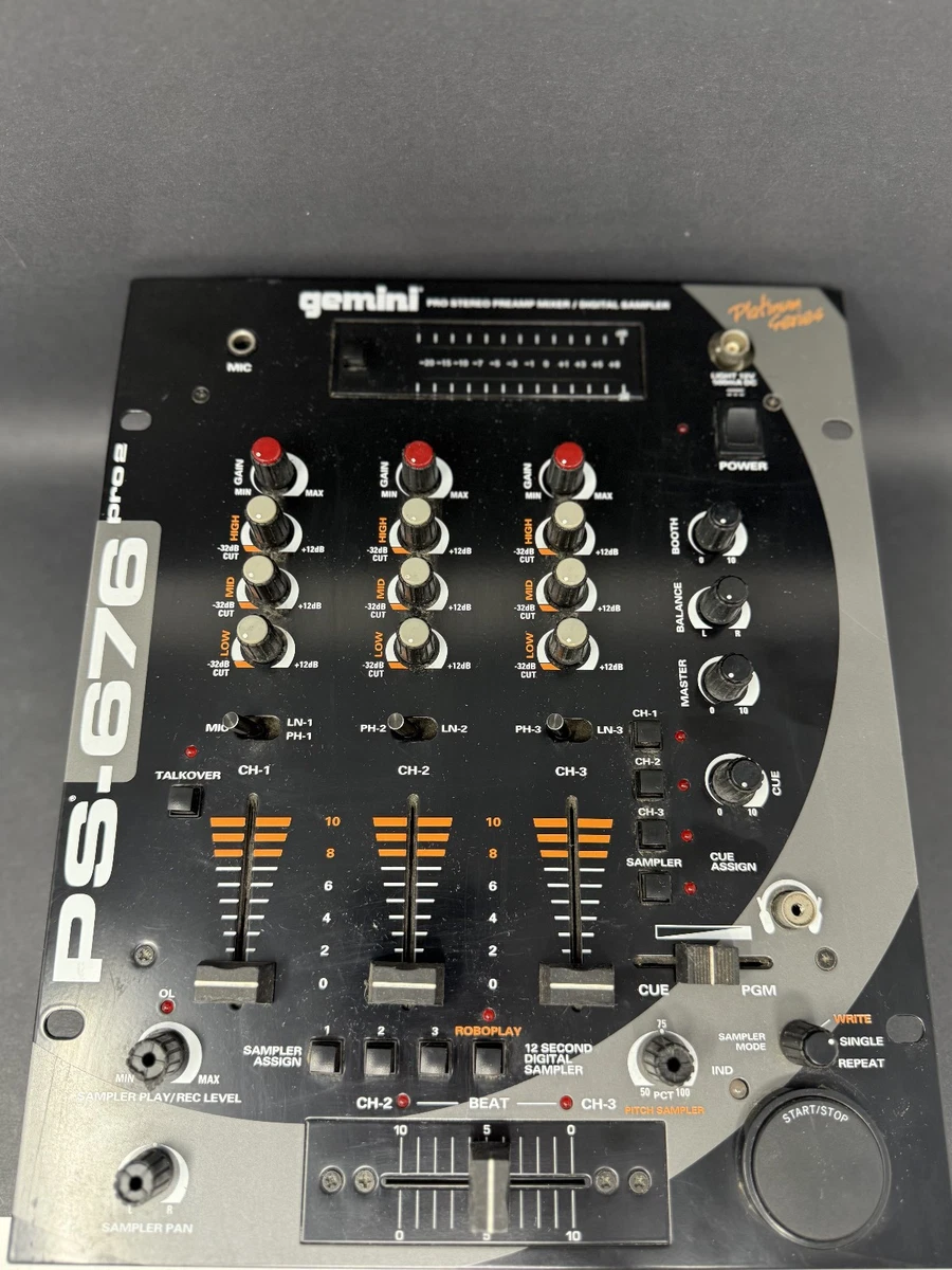 Gemini Ps-676 Pro 2 Platinum Series Pre Amp Mixer for sale online