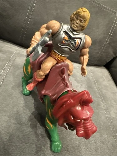 Vintage He-man Masters Of The Universe Battle Cat & Battle Armor He-Man!