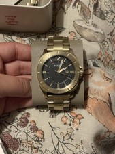 Fossil Men Gold-ish Watch Stainless Steel Bracelet