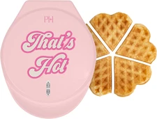 Heart Waffle Maker, Makes 5 Mini Heart Shaped Waffles or 1 Individual Waffle, Ea