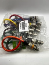 GEARit XLR Male to Female Microphone Extension Cable, Multicolor 1ft 10 Pack NEW