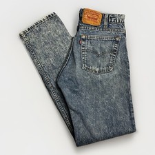 Vintage Levis 505 Jeans Mens 31x34 Blue 90s Loose Tapered Light Wash Made In USA
