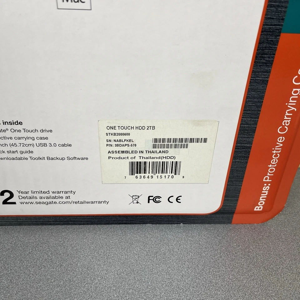 Seagate One Touch 2TB Storage Portable External Hard Drive STKB2000600 - Image 4 of 4