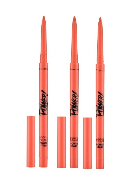 3 pcs Collection Power Stare Doodle Eyeliner  | Shade 5 Free | Orange