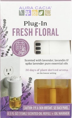 Aura Cacia Fresh Floral Plug-In Air Freshener Lavender 0.5 fl oz - Pack Of 2