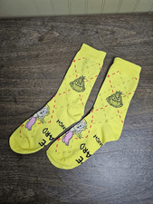 McDonald s Grinch Meal Socks Limited Edition Yellow Socks 2025 Opened New Unworn