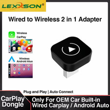 2In1 Wireless Carplay Dongle Wireless Android Auto Adapter AI Smart Box Car Inte