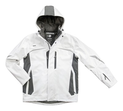 Excess Soft-Shell Winterjacke, Größe L, Allrounder, weiß/grau - 318-2-41-1-WG-L