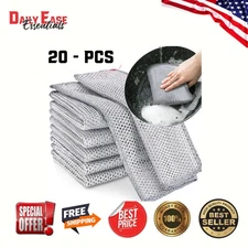 Double Sided Steel Wire Dish Cloths 20PCS Magic Kitchen Pot Cleaning Rags