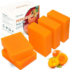 5 Pcs Persimmon Soap Bar for Old People Smell  Persimmon and Green Tea Extract