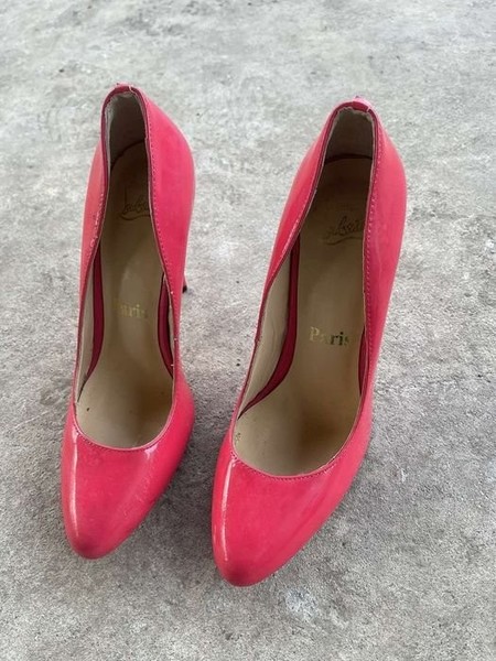 Women Christian Louboutin Heels Red 38