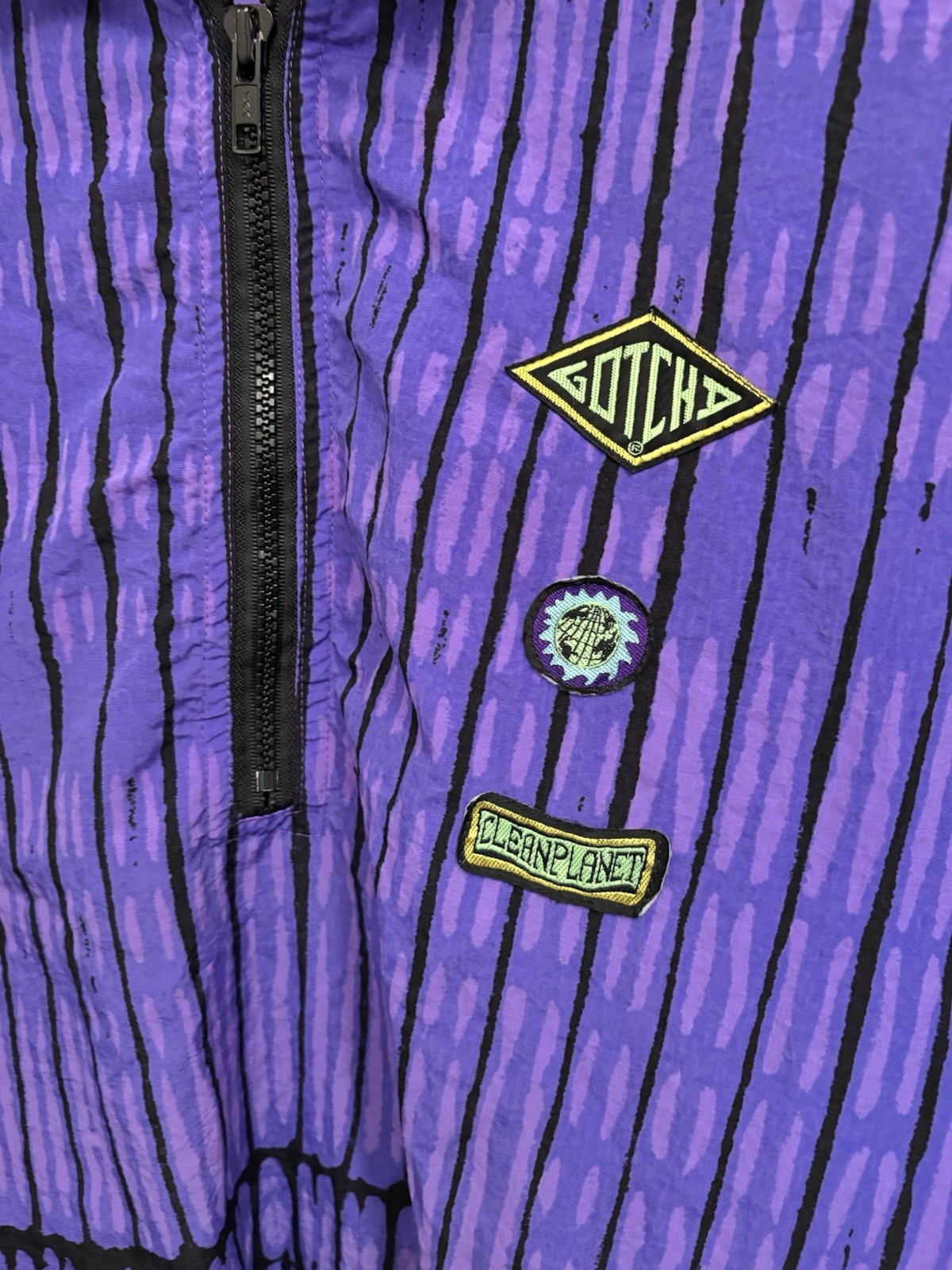 Gotcha Jacket purple Pullover Windbreaker Anorak … - image 3