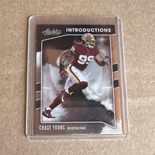 Panini 2020 Absolute Introductions Chase Young Rookie Insert Card #I-CY Redskins. rookie card picture